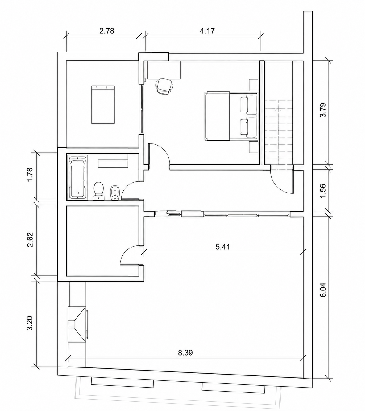 Plano 2 de Venta PH 5 ambientes con terraza en Flores