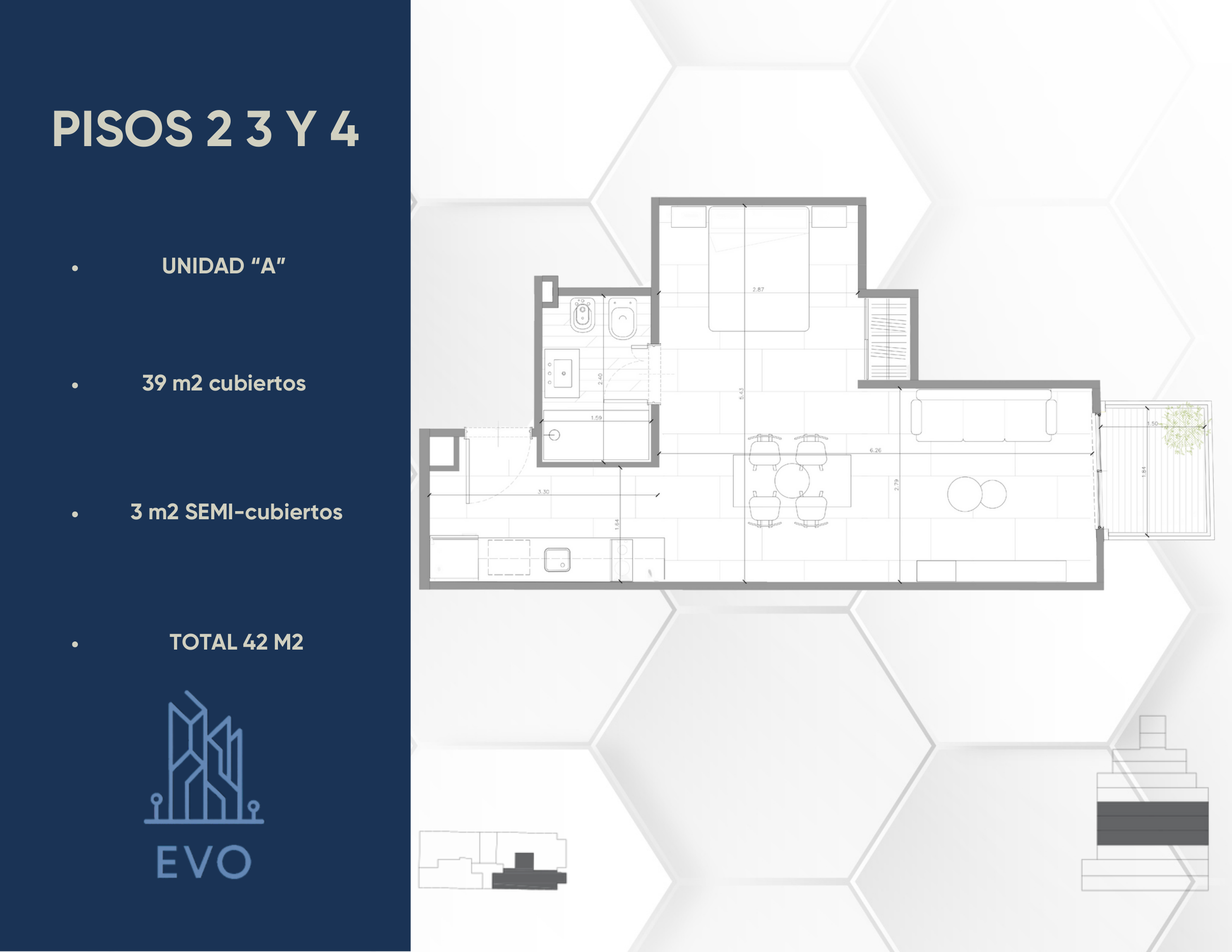 Plano principal de Venta Departamento Monoambiente Divisible con Balcón a Estrenar · Villa Ortúzar, Subte B