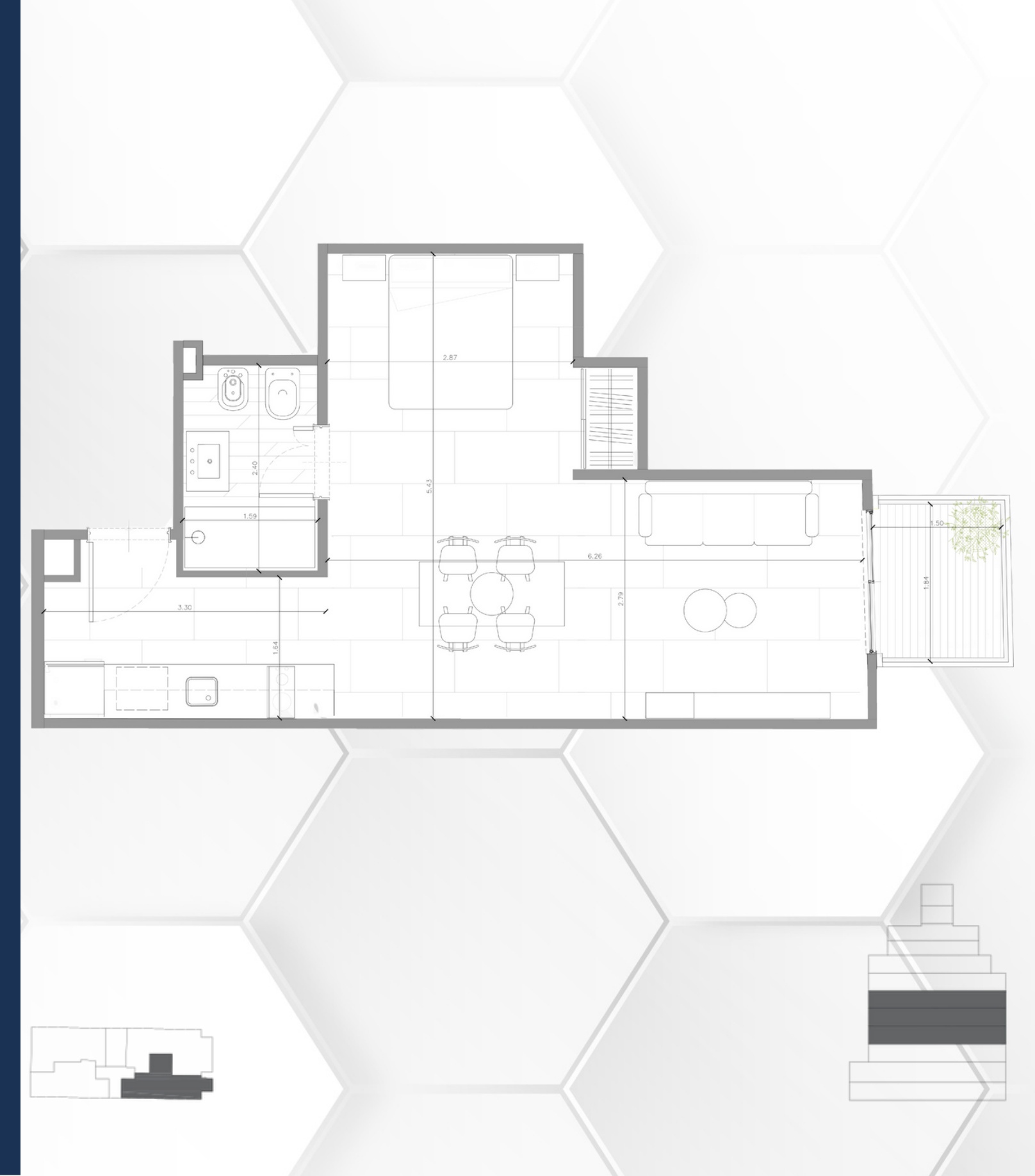 Plano principal de Monoambiente divisible en construcción | Villa Ortúzar | Entrega Dic 2026