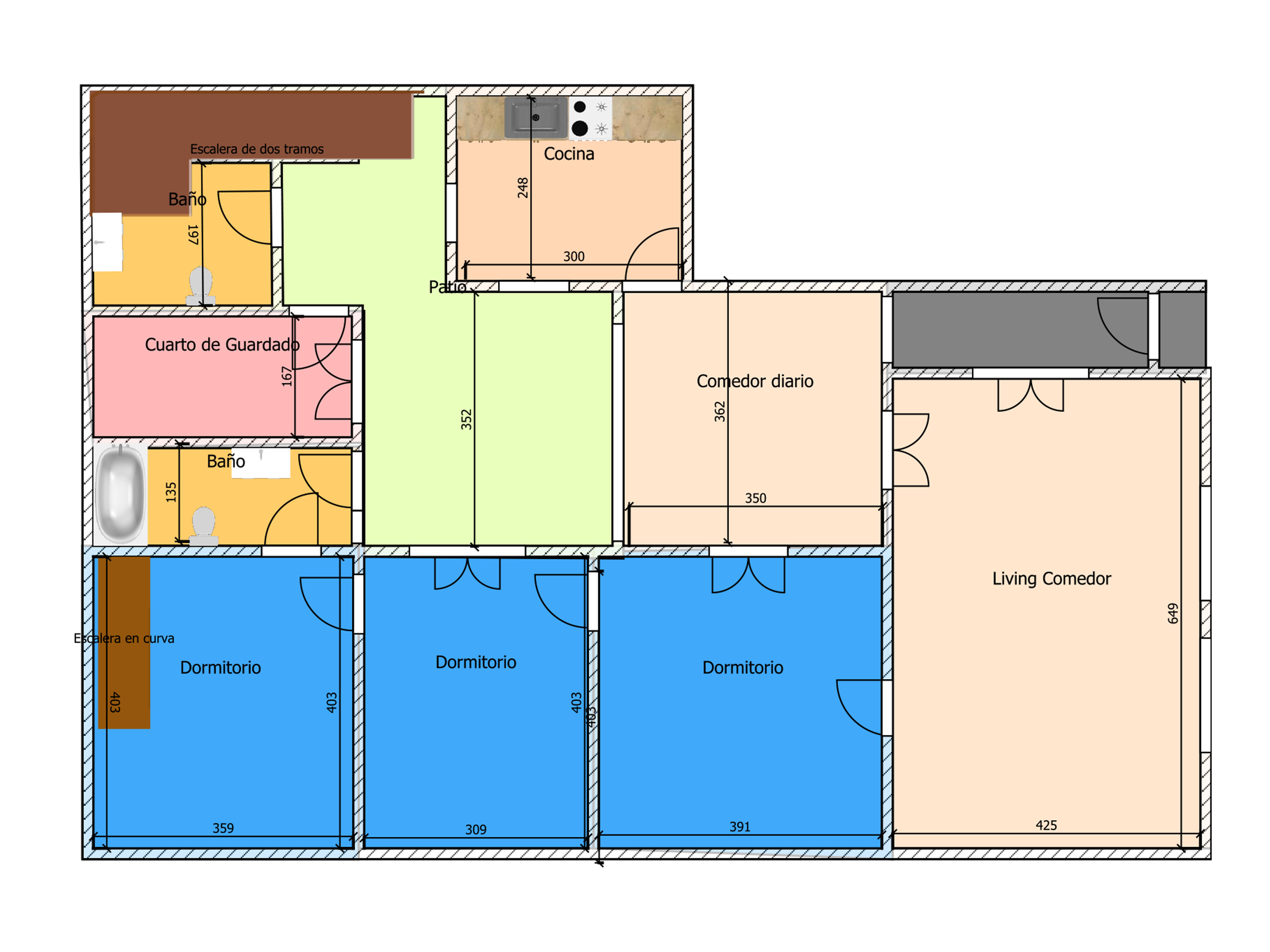 Plano 2 de VENTA CASA 4 AMBIENTES, CON TERRAZA, PATIO, QUINCHO Y PARRILLA EN ALMAGRO