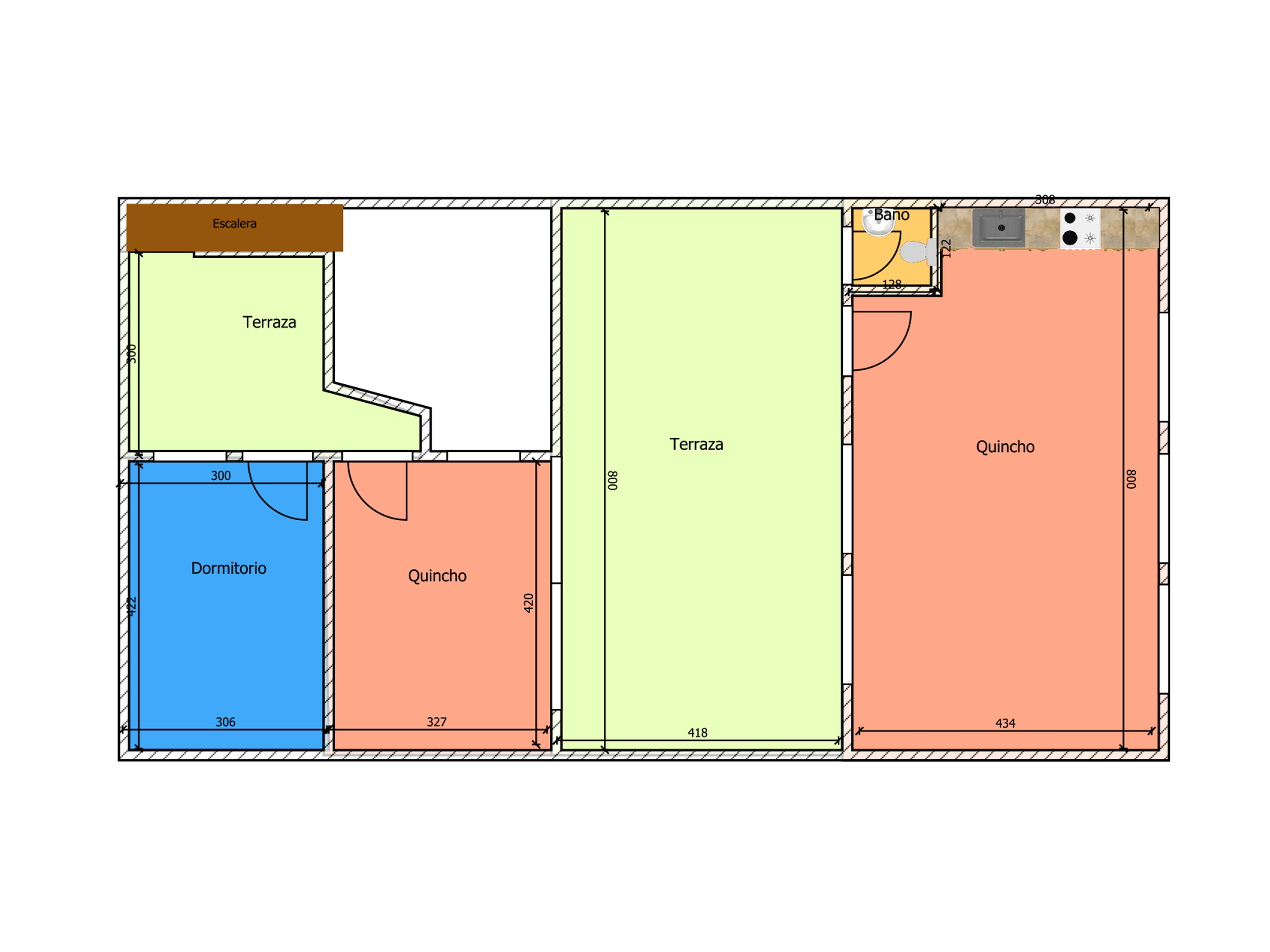 Plano principal de VENTA CASA 4 AMBIENTES, CON TERRAZA, PATIO, QUINCHO Y PARRILLA EN ALMAGRO