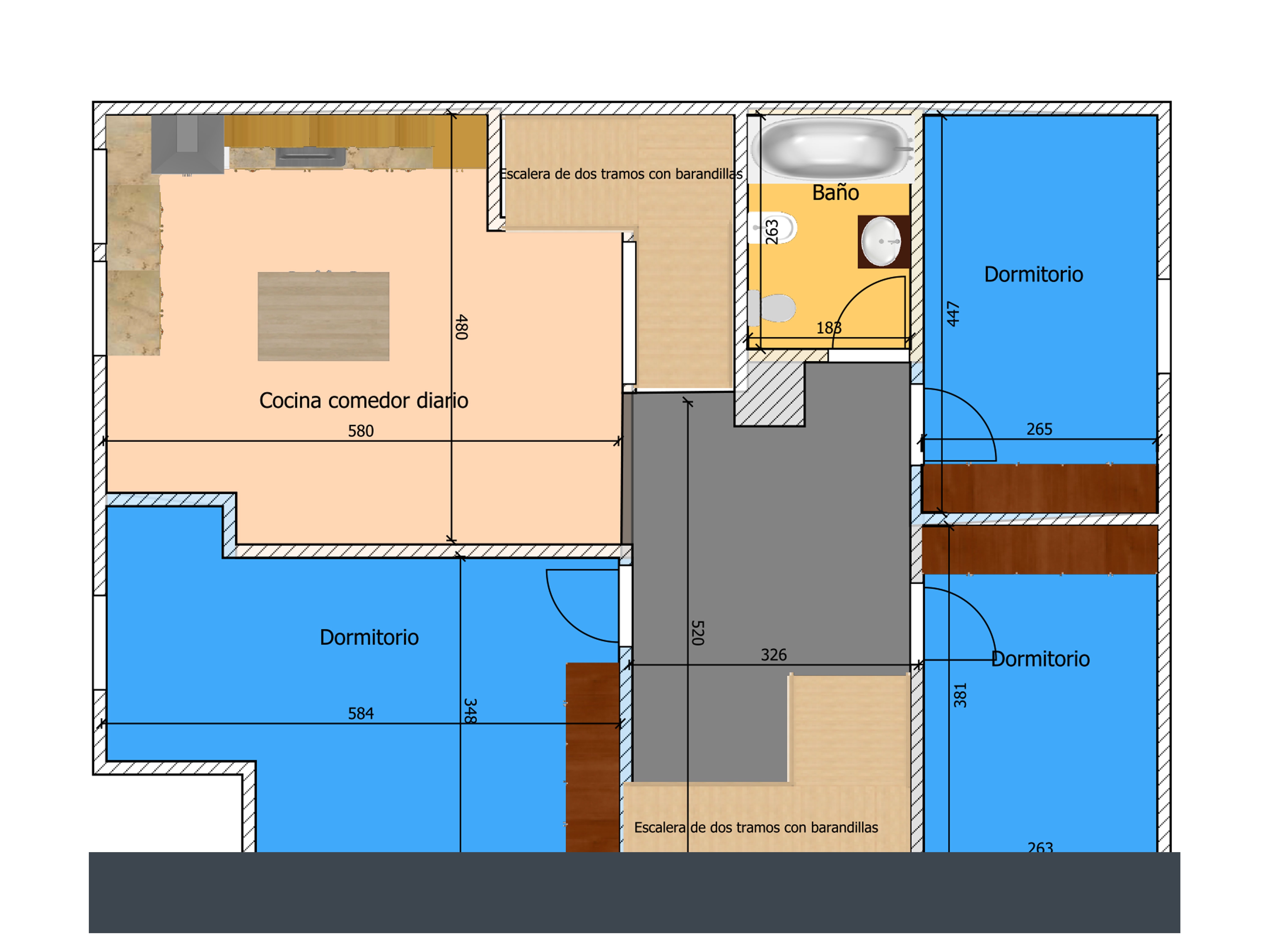 Plano 3 de VENTA PH 5 AMBIENTES CON TERRAZA PROPIA Y GARAGE- APTO CREDITO.