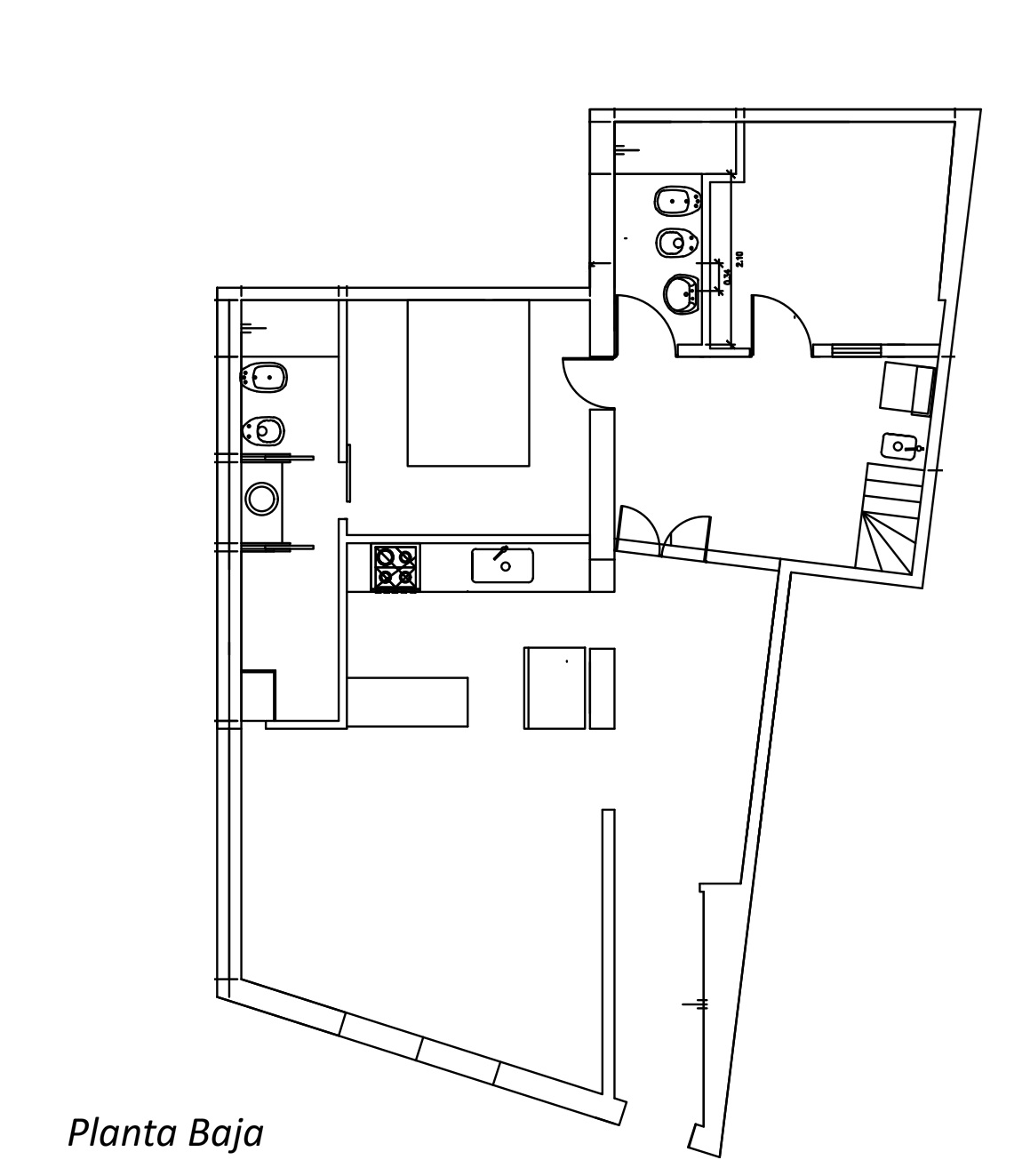 Plano principal de Venta PH 4 Ambientes reciclado a nuevo sin Expensas Caballito